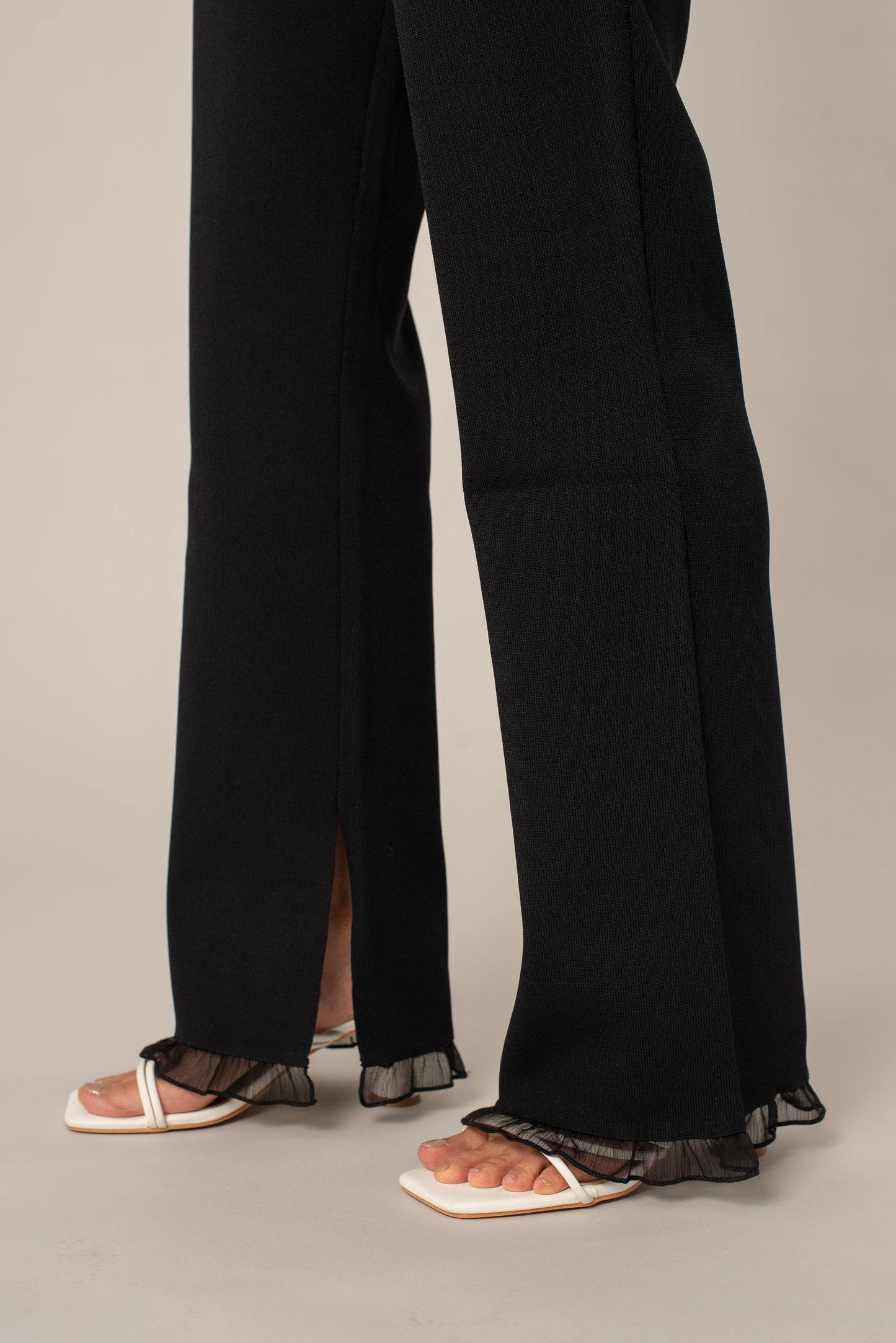 aurea black swan pants, slit, clothes for athletic women