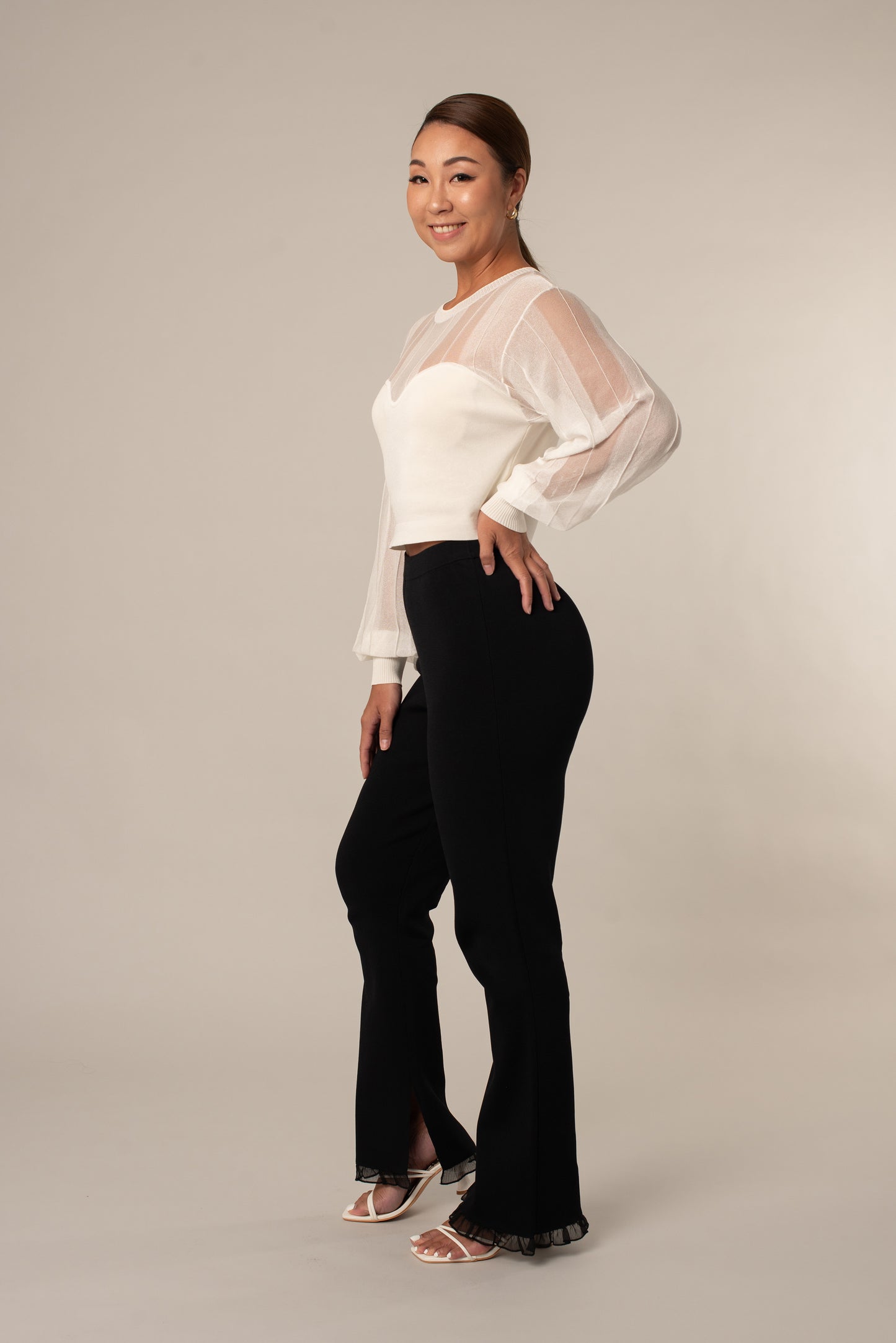 aurea black swan pants, full, clothes for athletic women