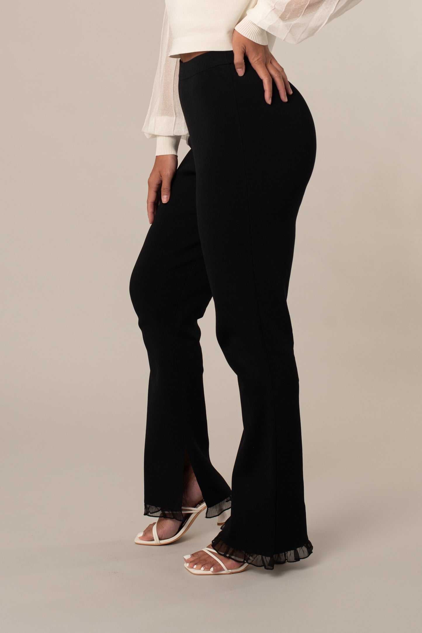 aurea black swan pants, side, clothes for athletic women