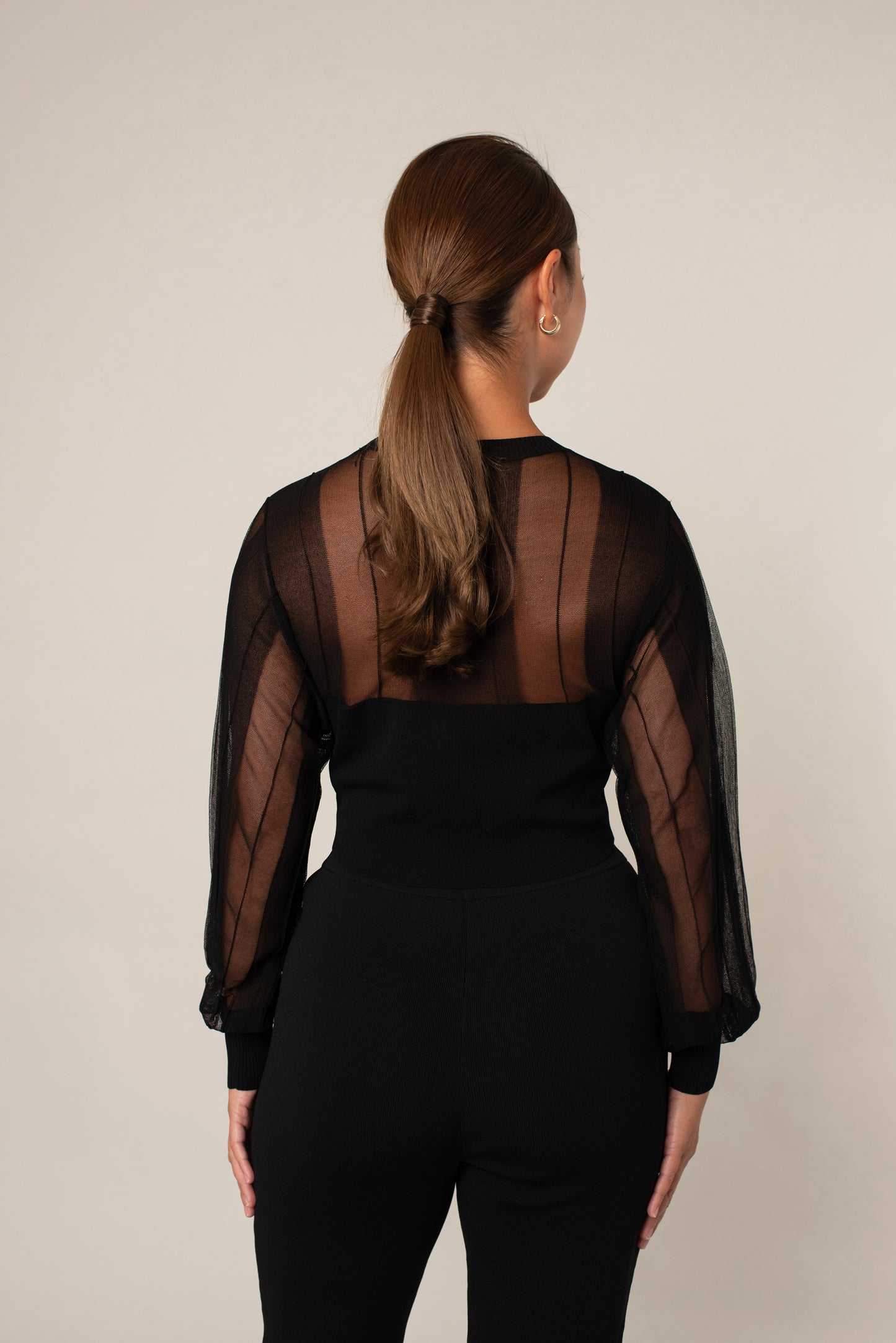 aurea jasmine top black, back, clothes for athletic women