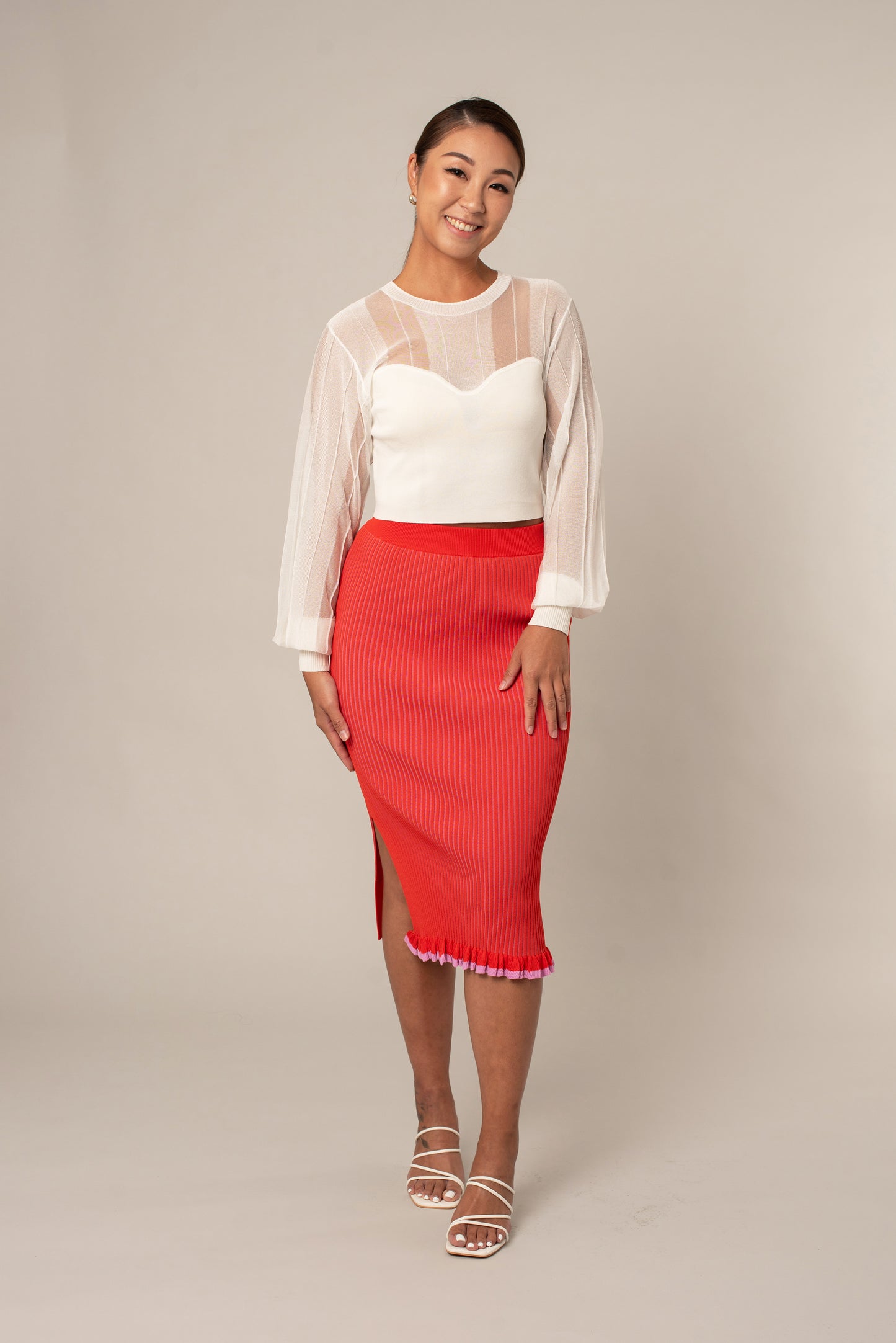 aurea alice skirt red, full, clothes for athletic women