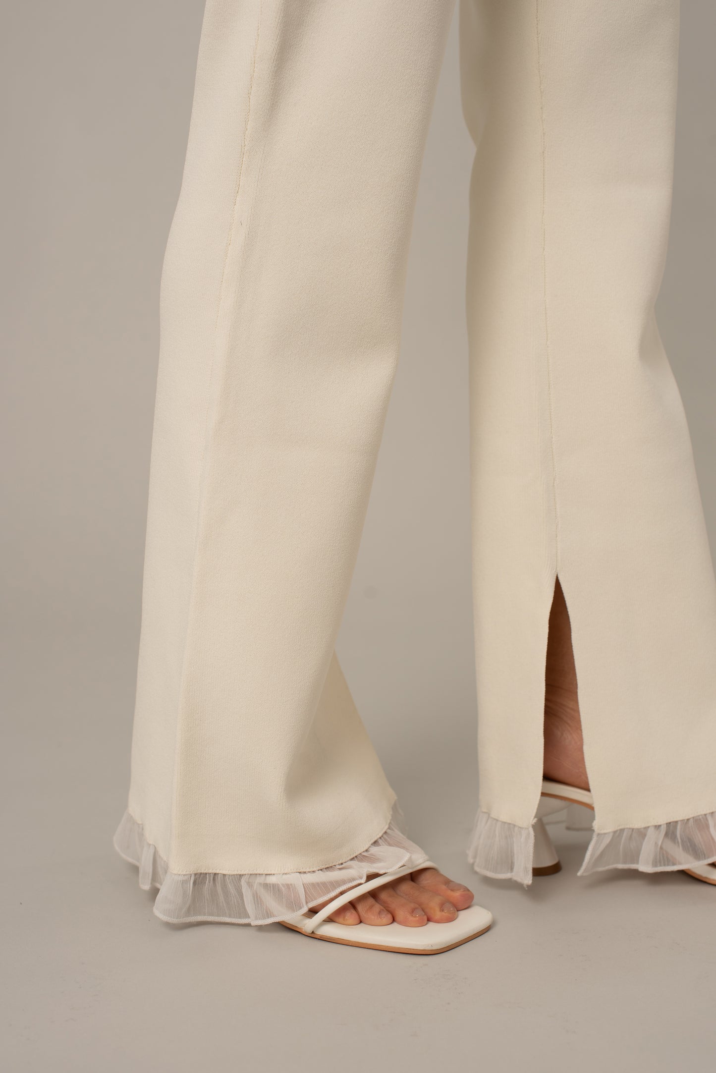 aurea white swan pants, slit, clothes for athletic women