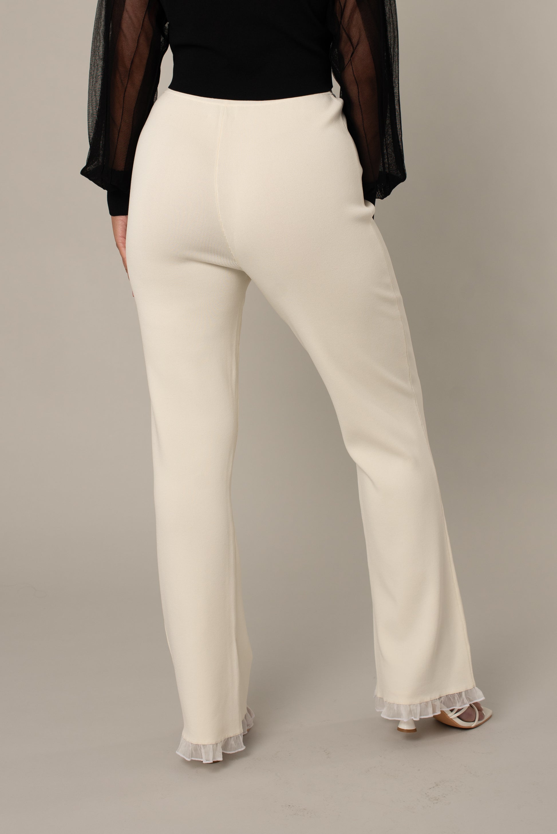aurea white swan pants, back, clothes for athletic women